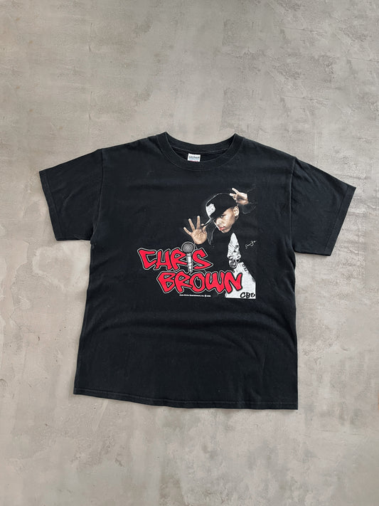 BLACK CHRIS BROWN TOUR TEE - 2006 - L