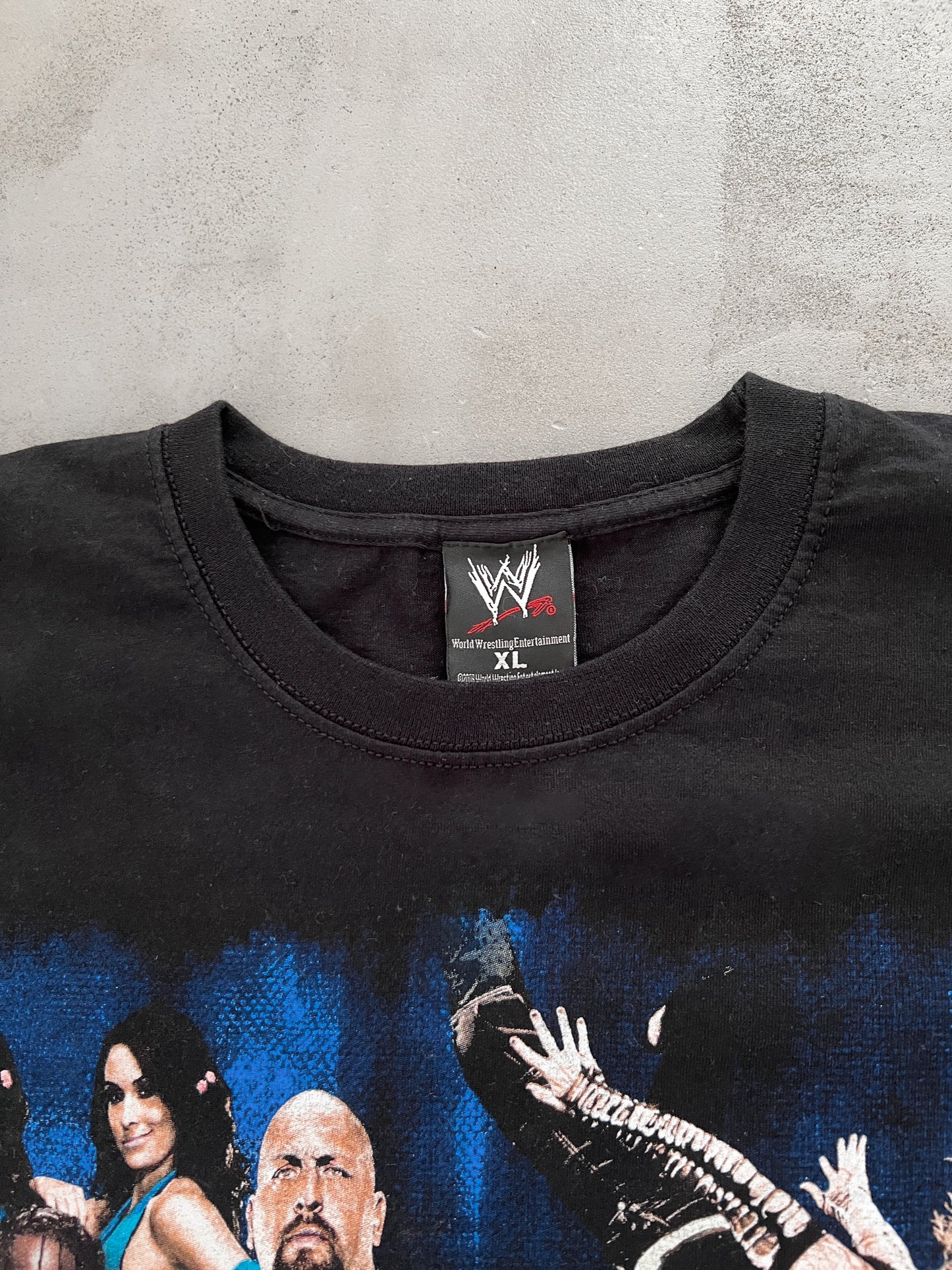 BLACK WWE WRESTING TEE - 2000S - XL