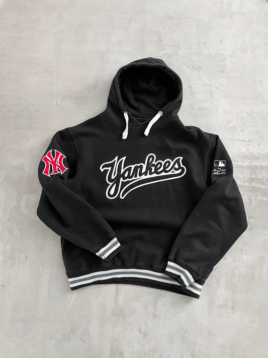 BLACK YANKEES HOODIE - 2000S - L/XL