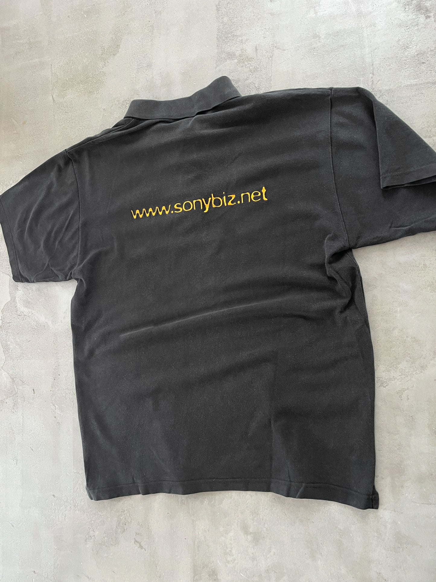 BLACK SONY POLO - 1990S - XL