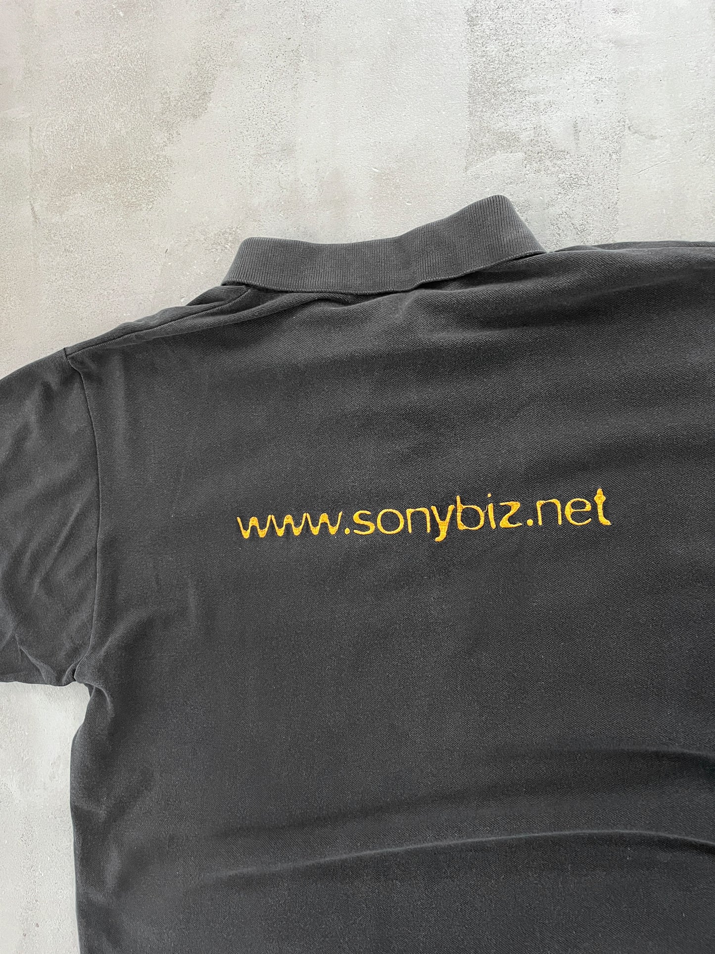 BLACK SONY POLO - 1990S - XL