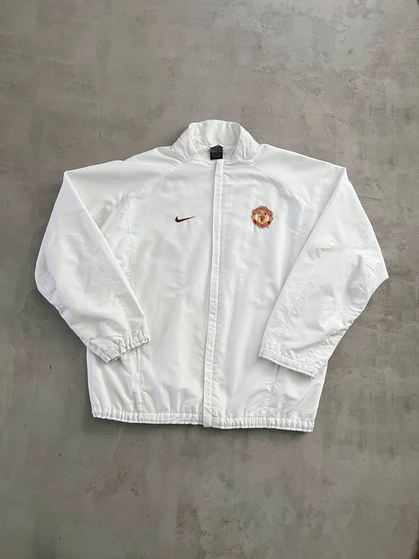 WHITE MANCHESTER UNITED NIKE JACKET - 2000S - S/M