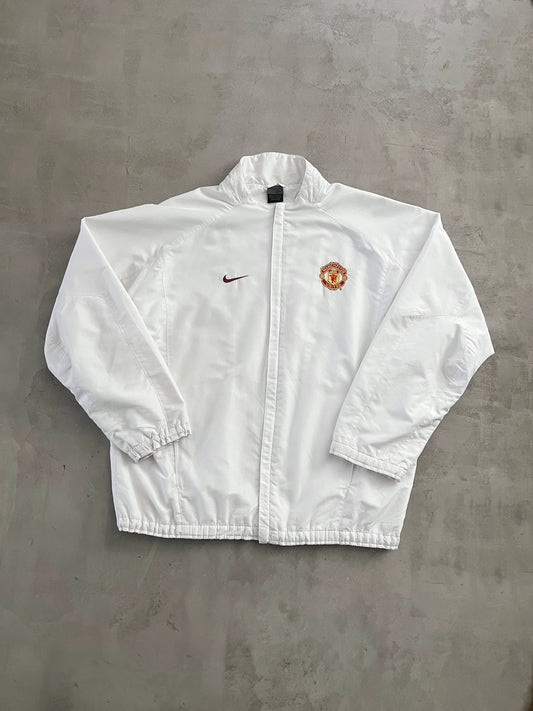 WHITE MANCHESTER UNITED NIKE JACKET - 2000S - S/M