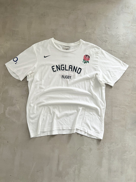 WHITE ENGLAND RUGBY TEE - 2000S - XL