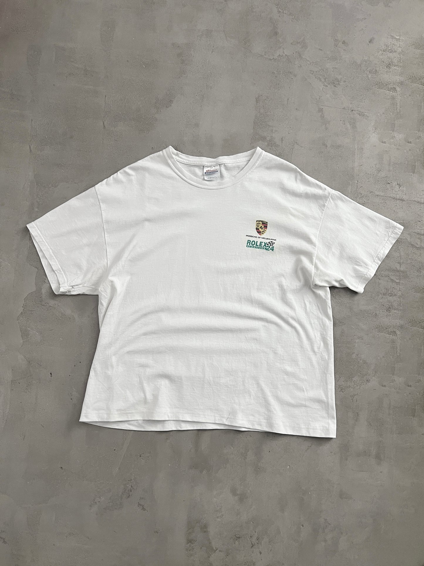 WHITE PORSCHE X ROLEX RACING TEE - 2000S - L
