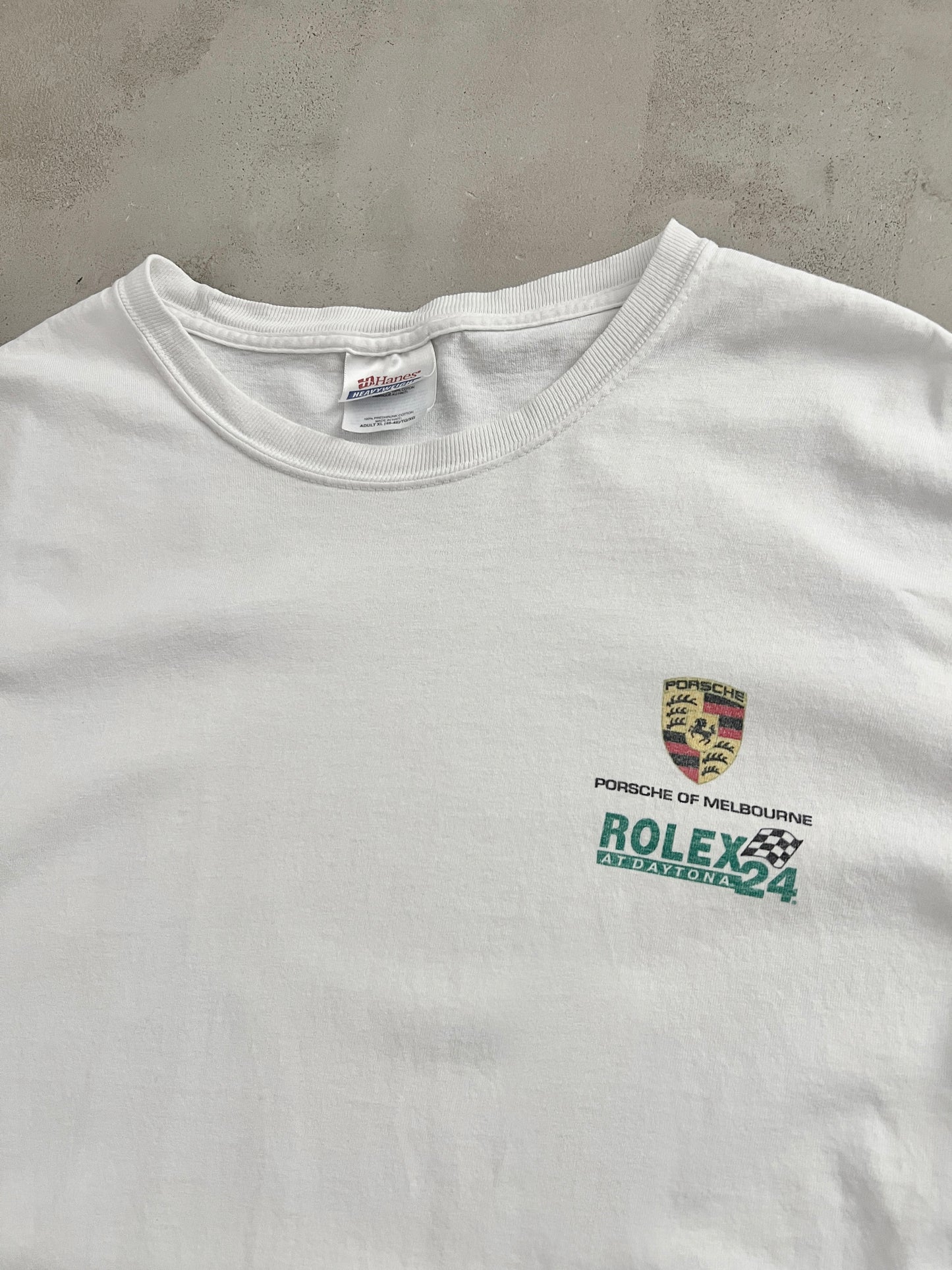 WHITE PORSCHE X ROLEX RACING TEE - 2000S - L