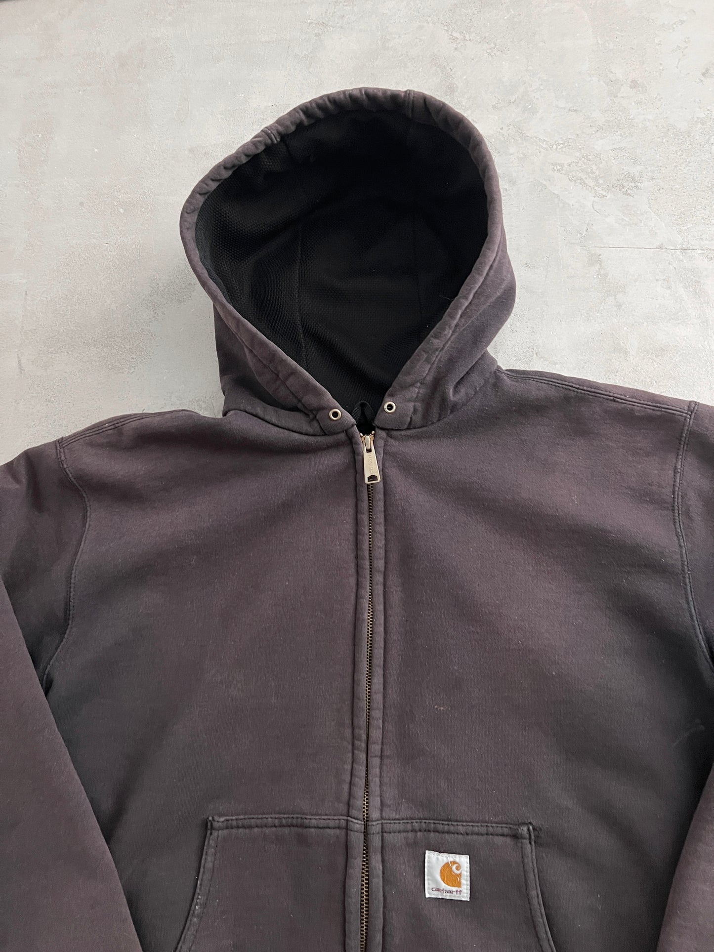 FADED MOCHA CARHARTT ZIP UP - 2000S - L