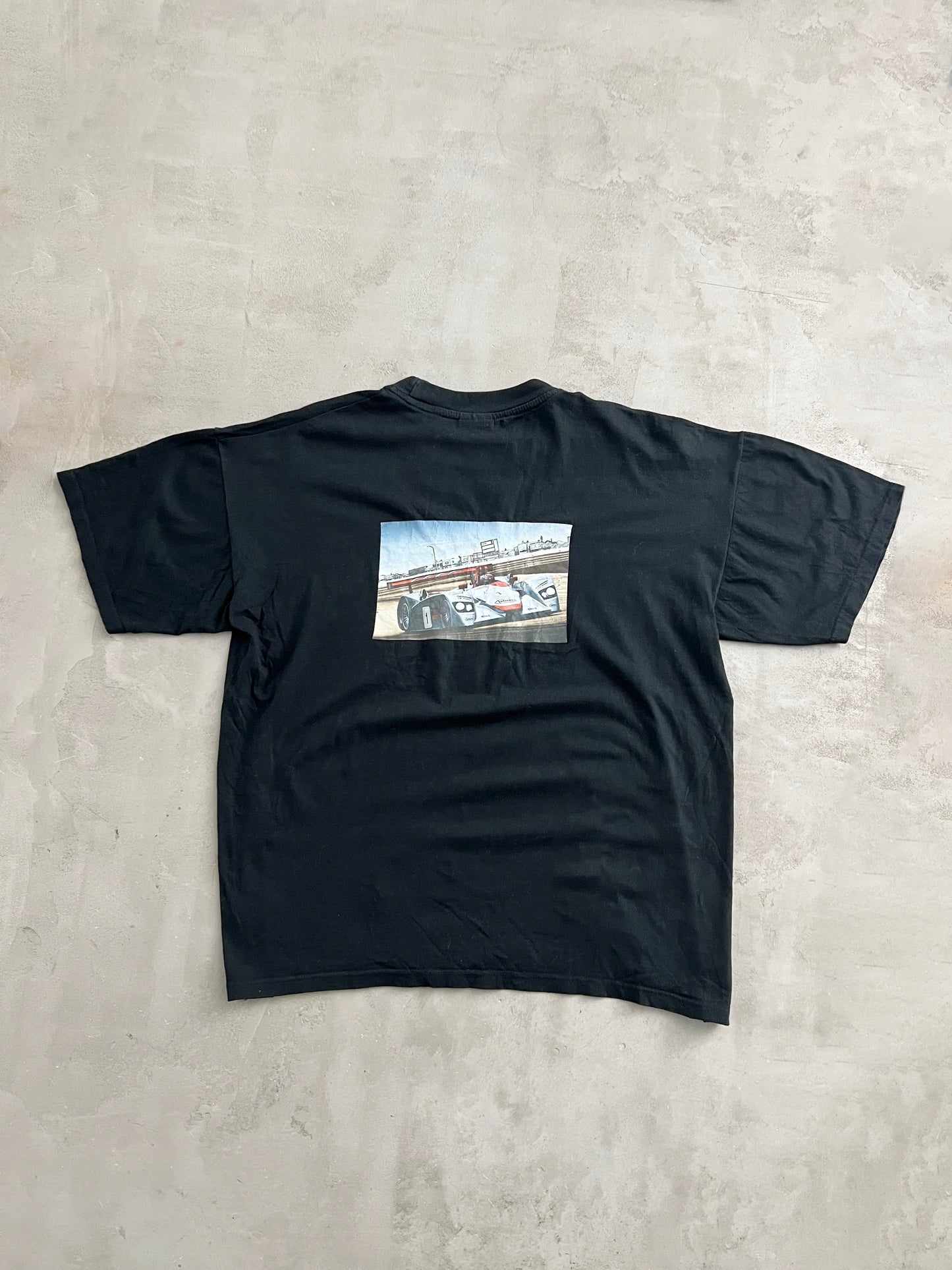 BLACK AUDI R8 LMP 24H LE MANS RACING TEE - 2000S - L