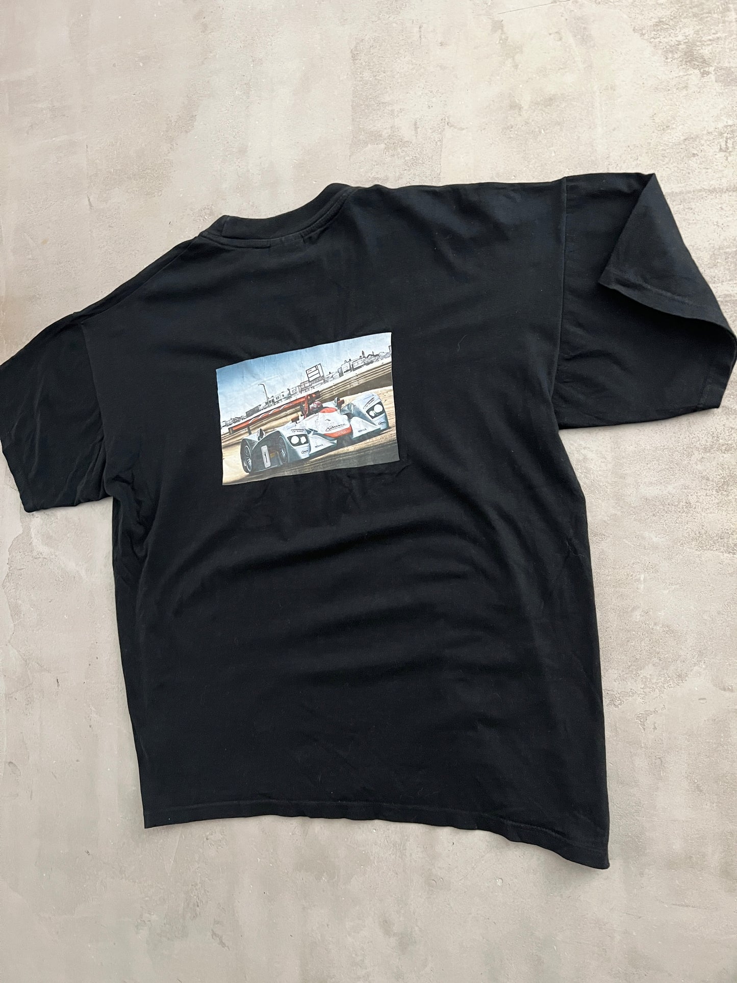 BLACK AUDI R8 LMP 24H LE MANS RACING TEE - 2000S - L