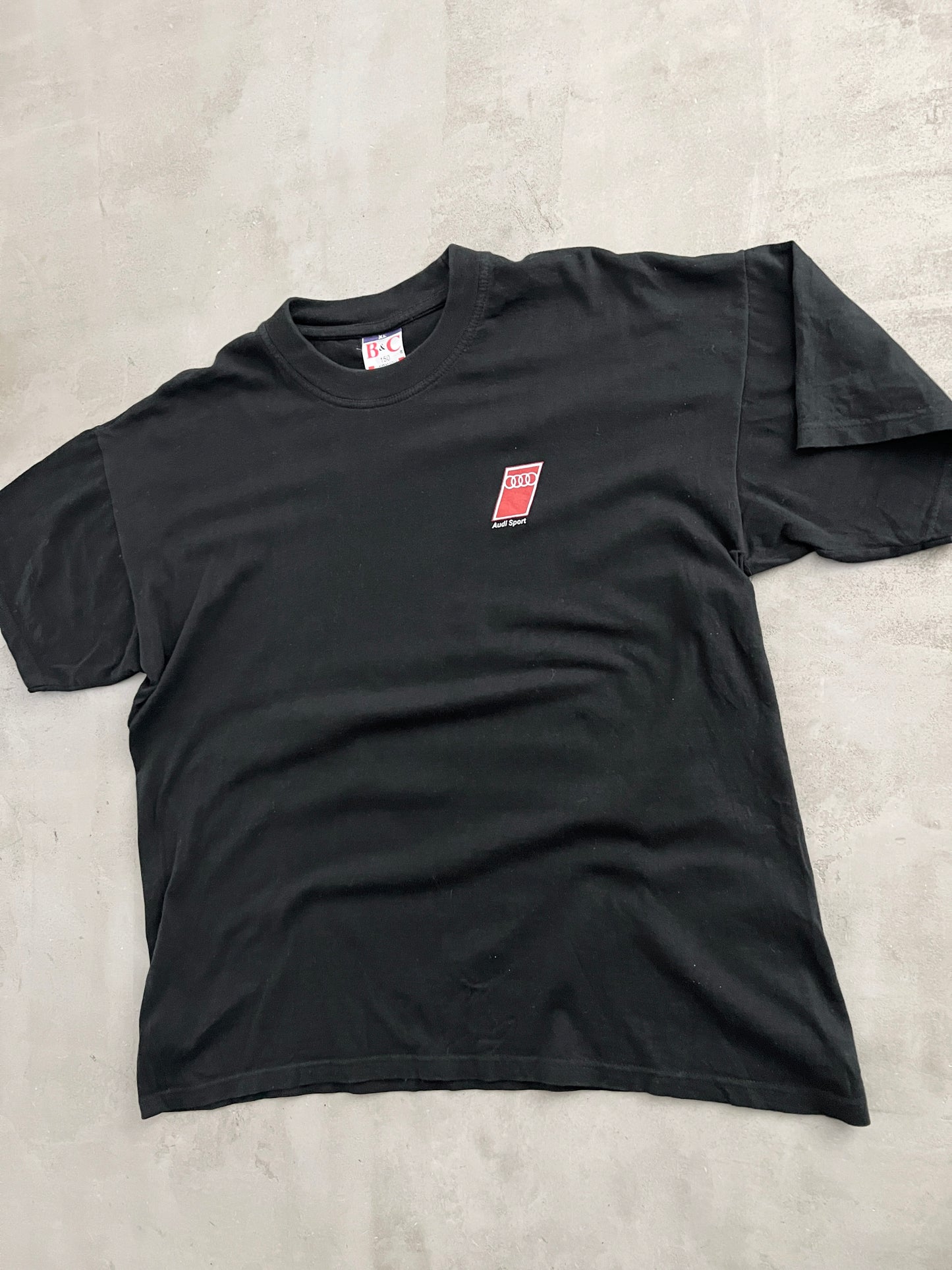 BLACK AUDI R8 LMP 24H LE MANS RACING TEE - 2000S - L