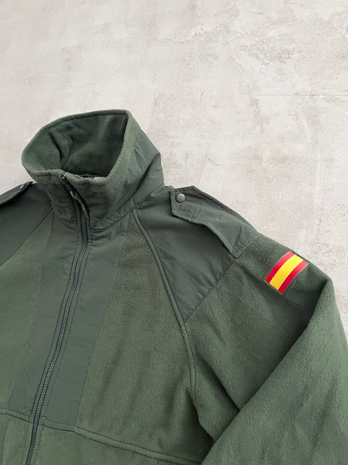 OLIVE SPAIN ARMY FLEECE - 1990S - M