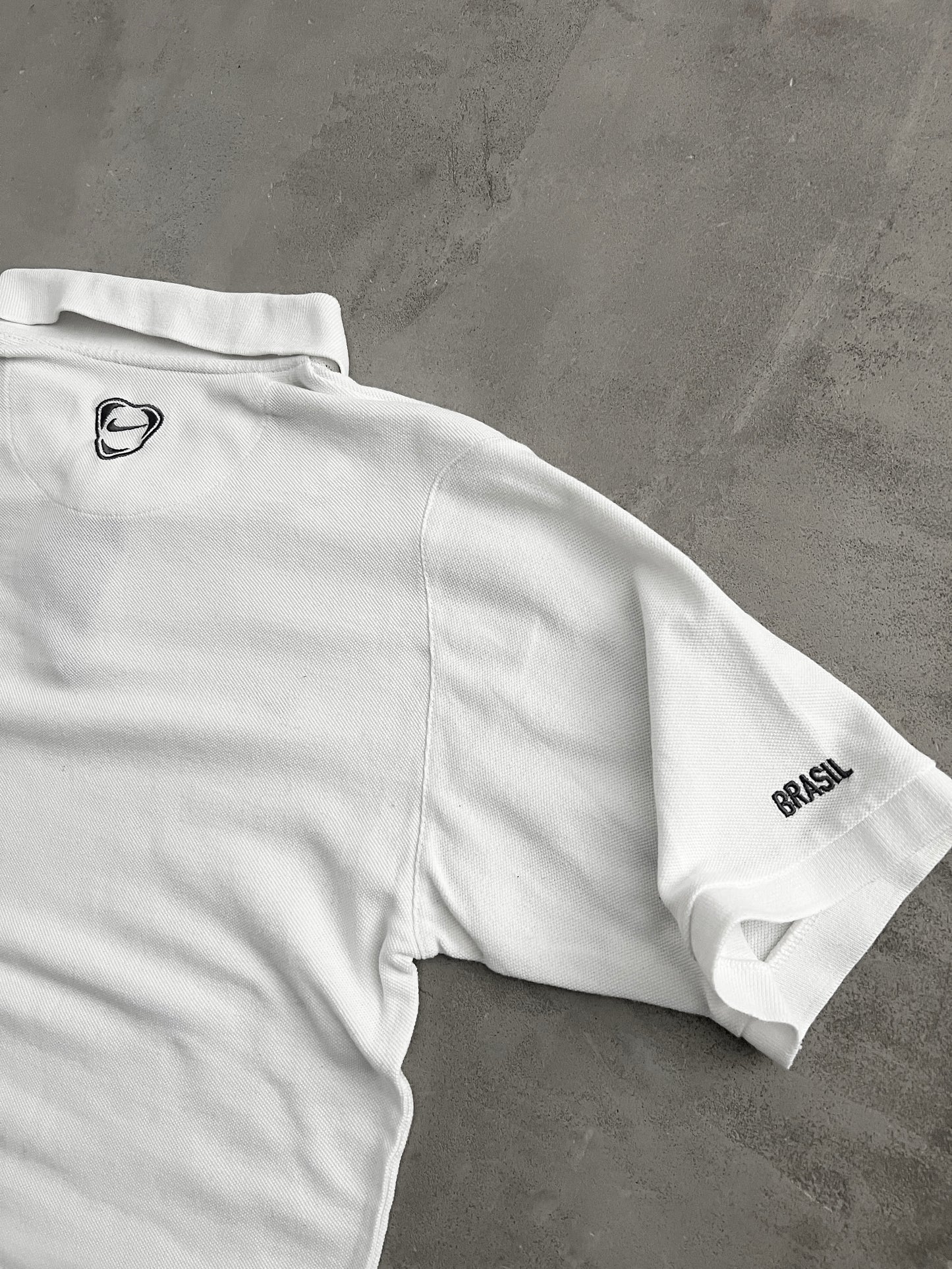 WHITE BRAZIL NIKE POLO - 2000S - S