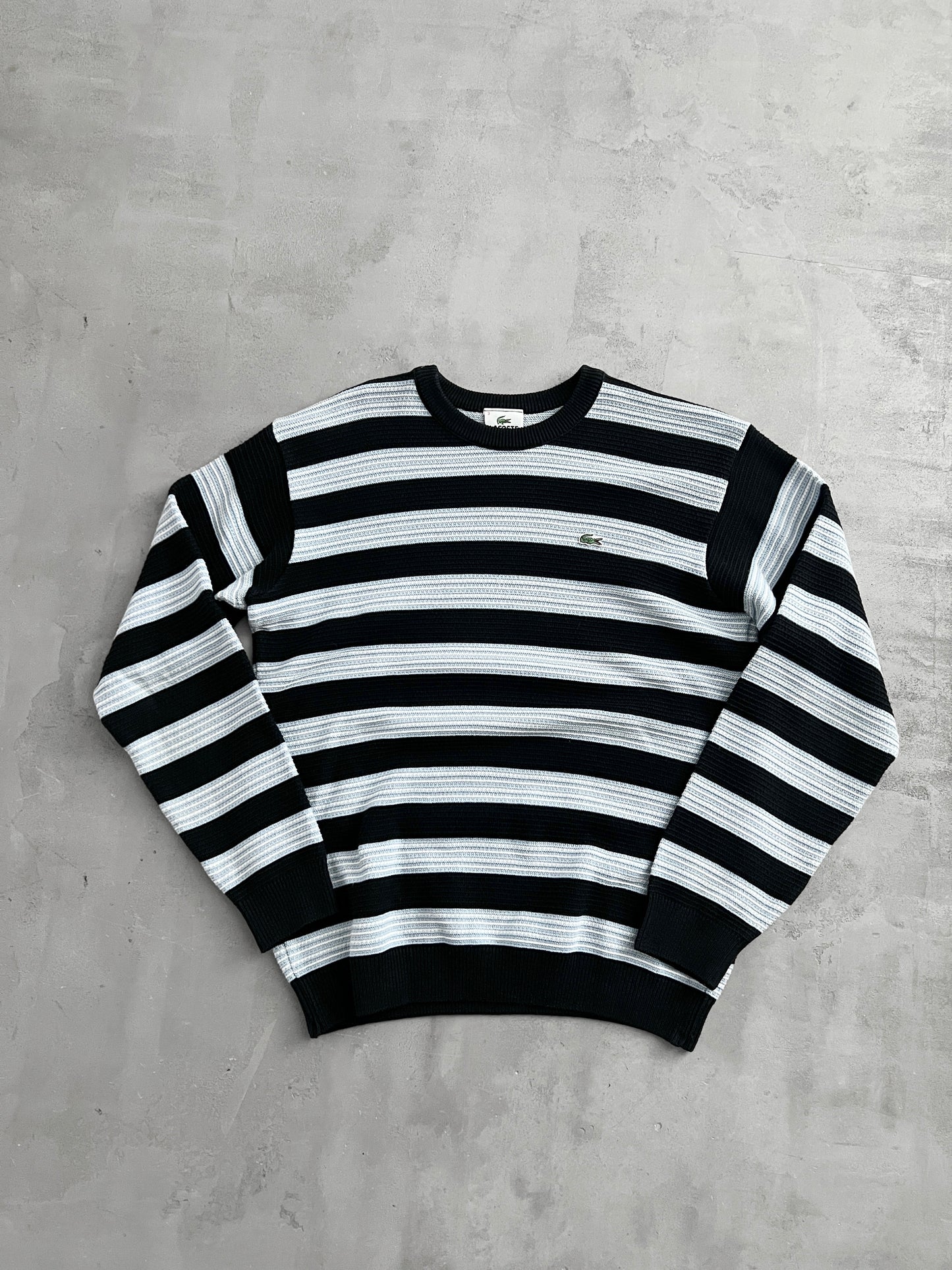BABY BLUE/NAVY LACOSTE KNIT - 2000S - S/M