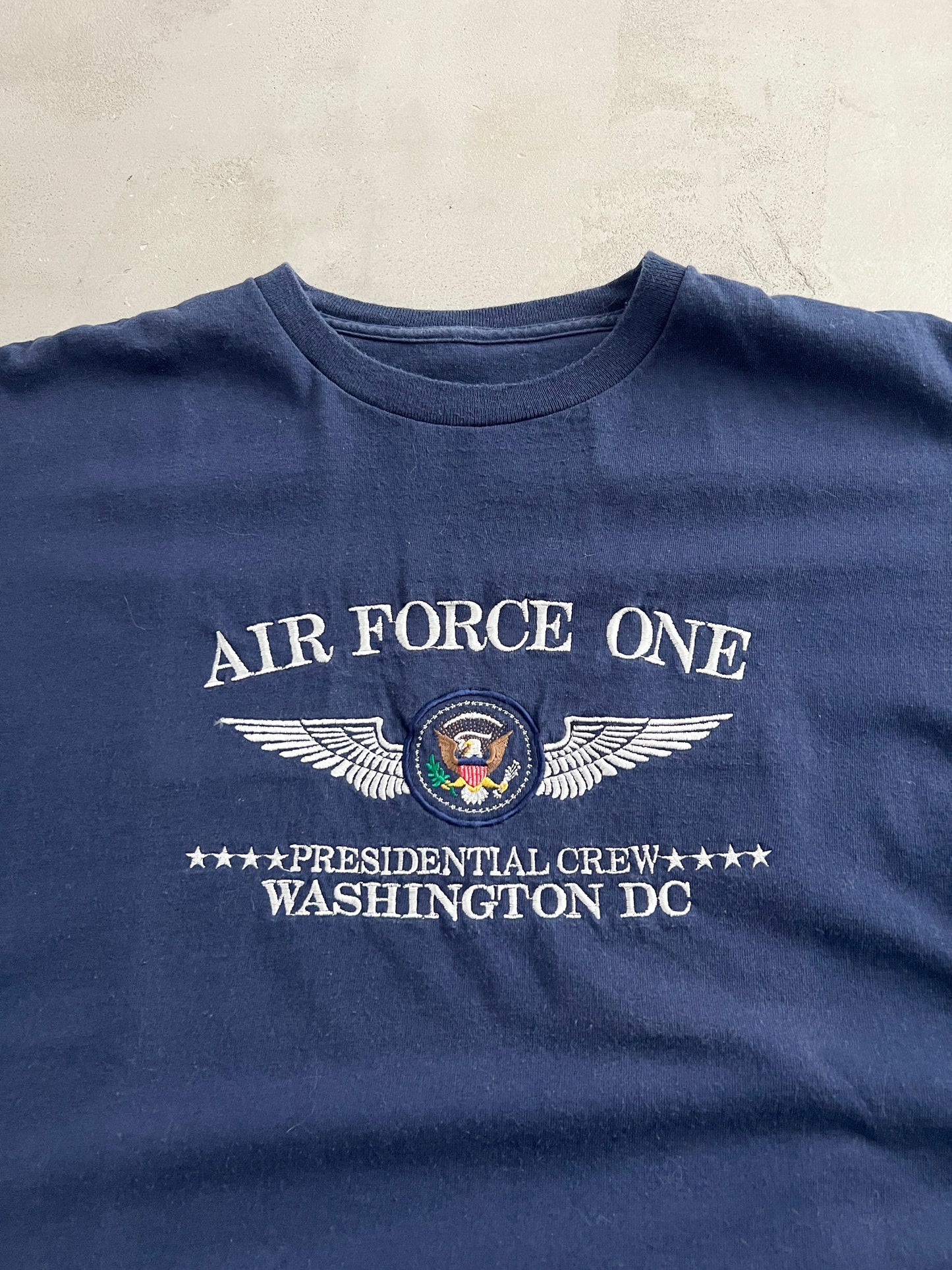 NAVY AIR FORCE ONE TEE - 1990S - L/M