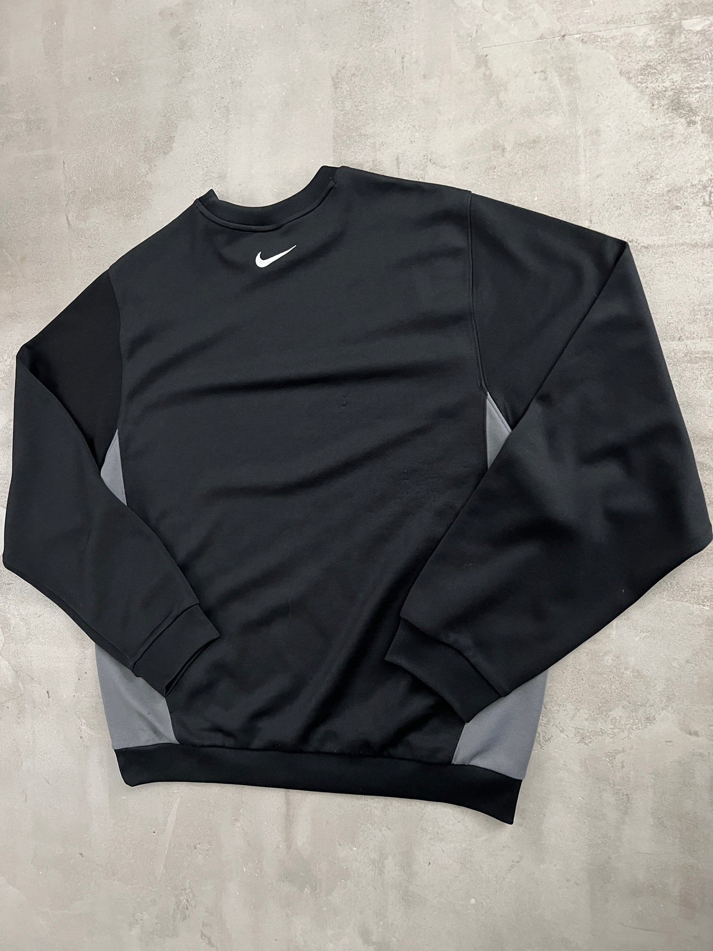 BLACK/GREY NIKE SWEATER - 2000S - L