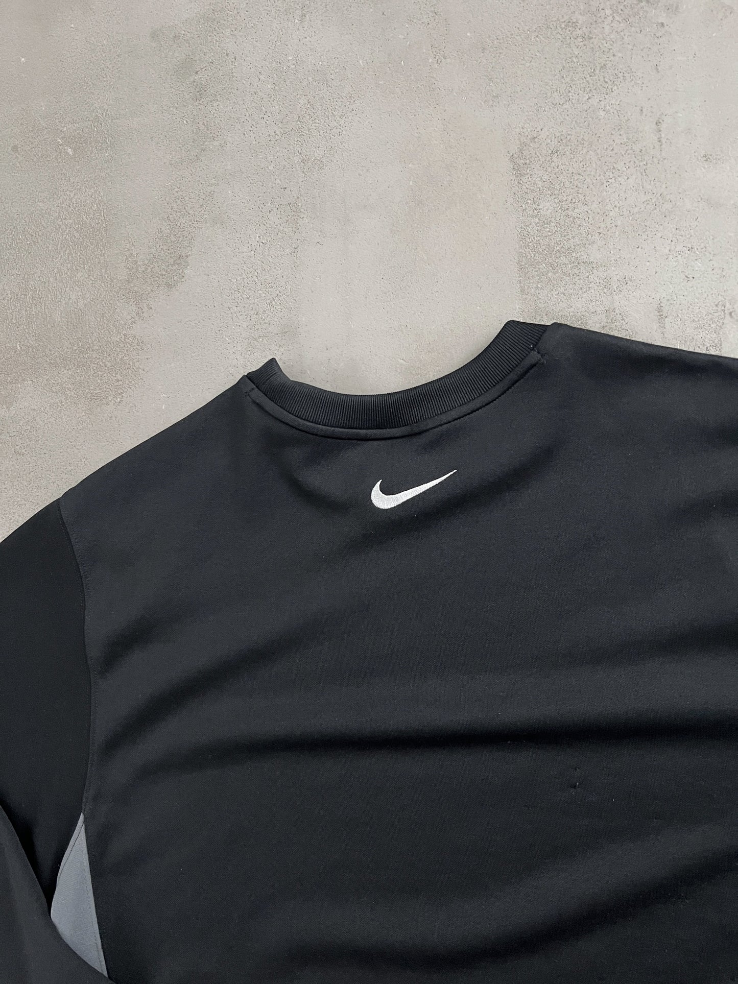 BLACK/GREY NIKE SWEATER - 2000S - L