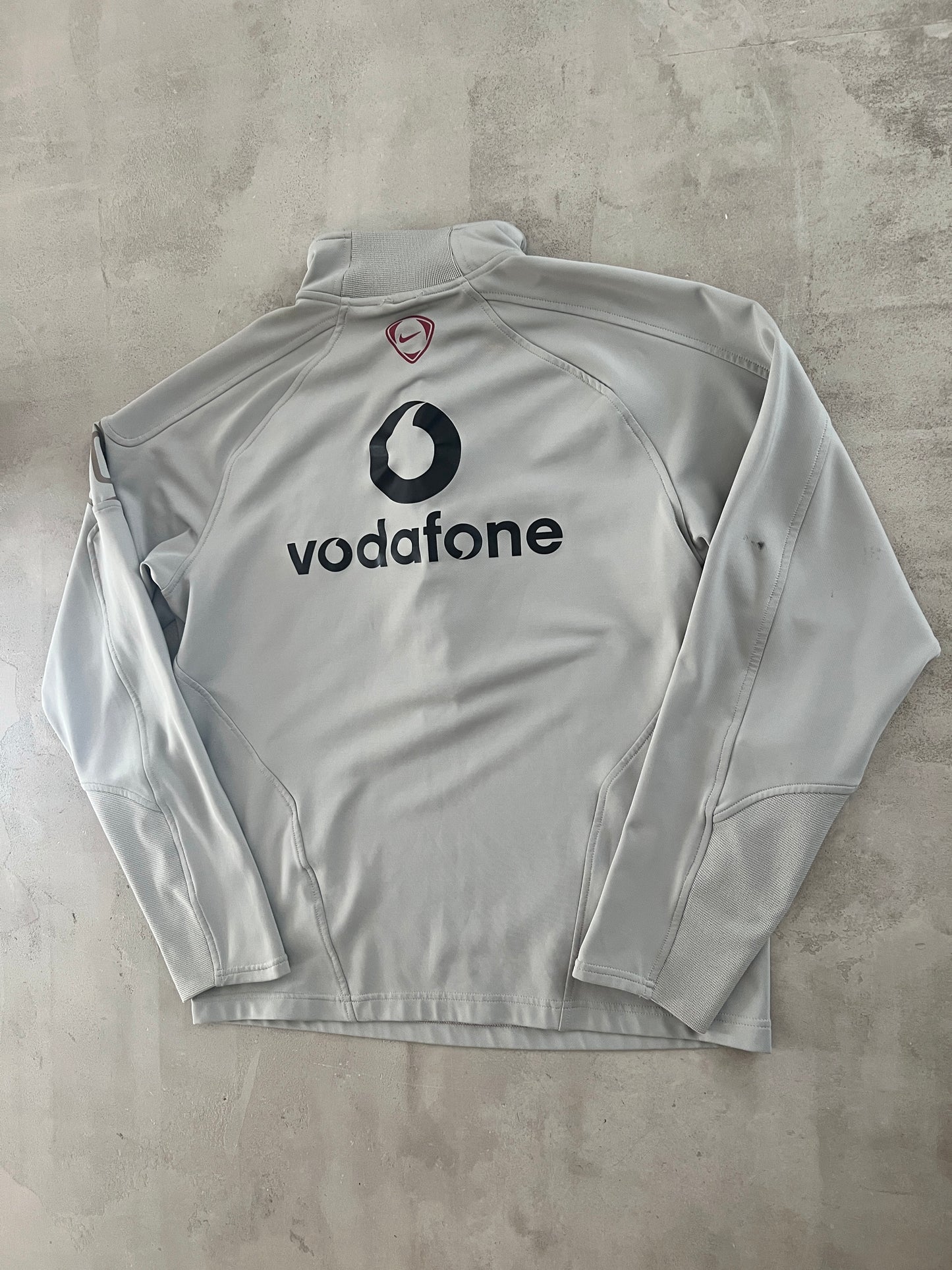 GREY MANCHESTER UNITED NIKE HALFZIP - 2000S - L/M