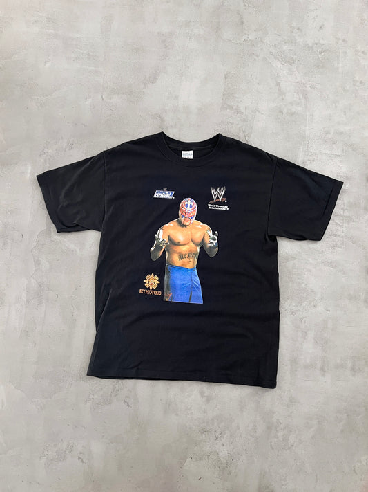 BLACK WWE REY MYSTERIO TEE - 2000S - L