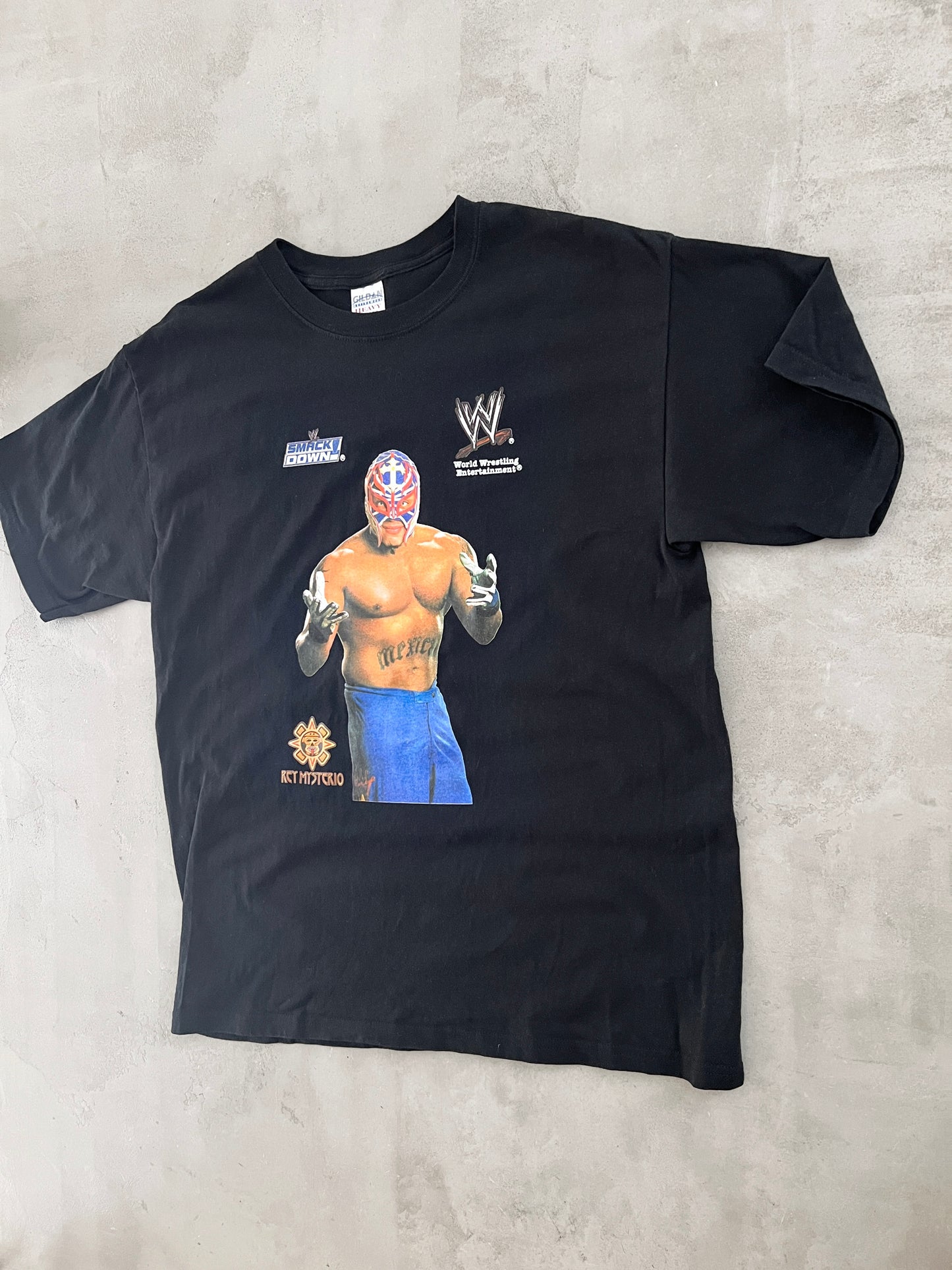 BLACK WWE REY MYSTERIO TEE - 2000S - L