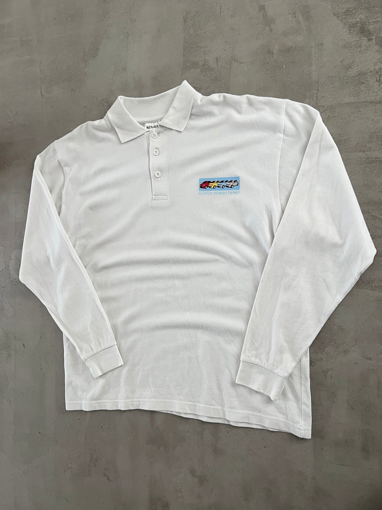 WHITE RENAULT TWINGO LONGSLEEVE - 2000S - L/M