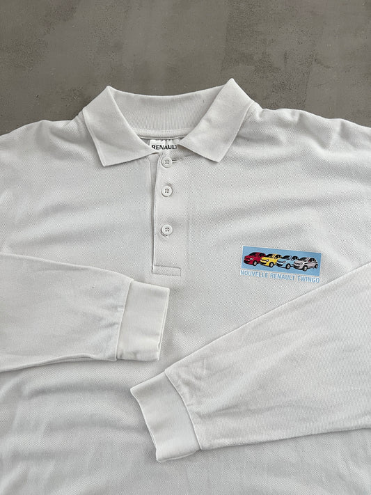 WHITE RENAULT TWINGO LONGSLEEVE - 2000S - L/M
