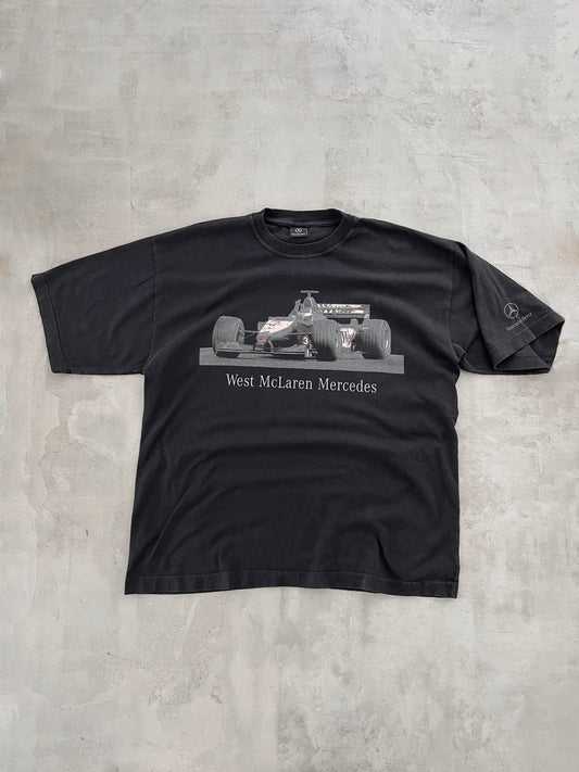 BLACK BENZ MCLAREN RACING TEE - 2000S - XL/L