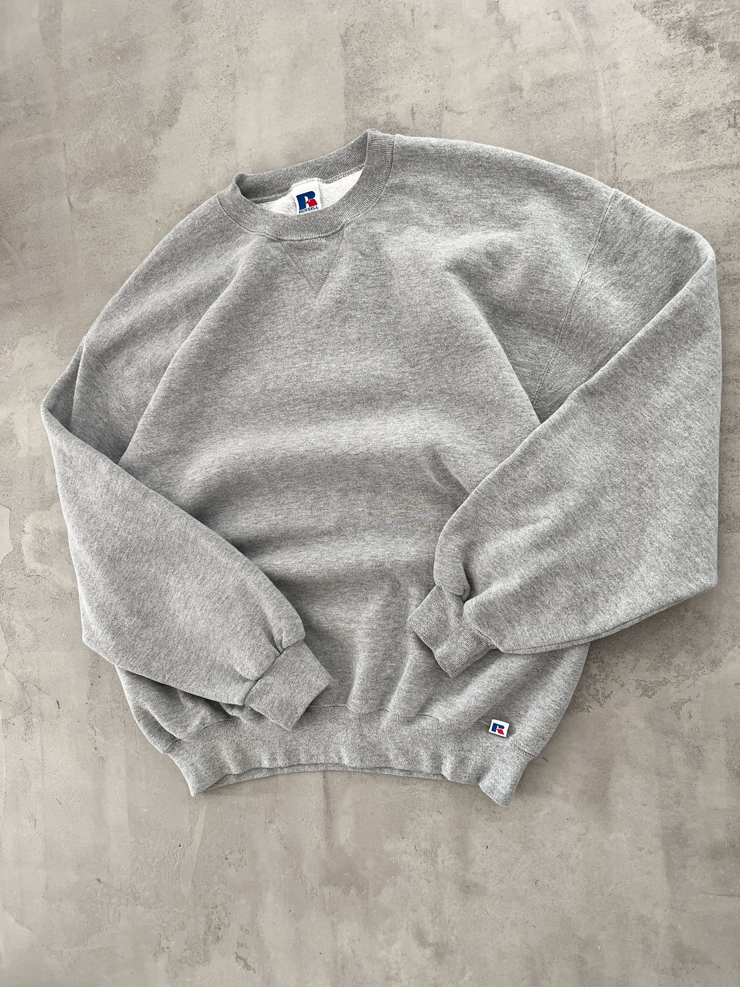 GREY RUSSELL ATHLETICS SWEATER - 1990S - XL/L