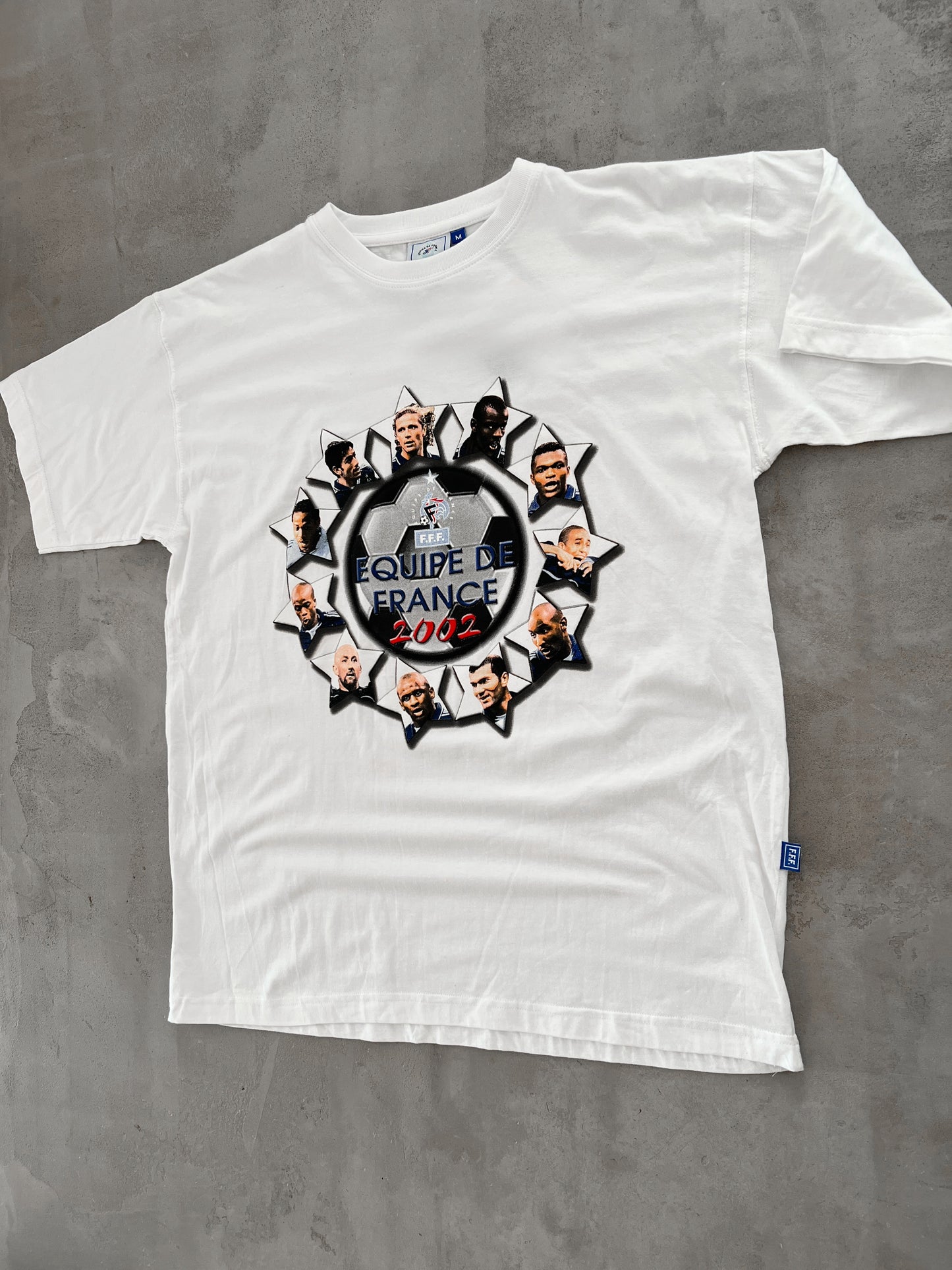 WHITE FRANCE FOOTBALL TEE - 2002 - L