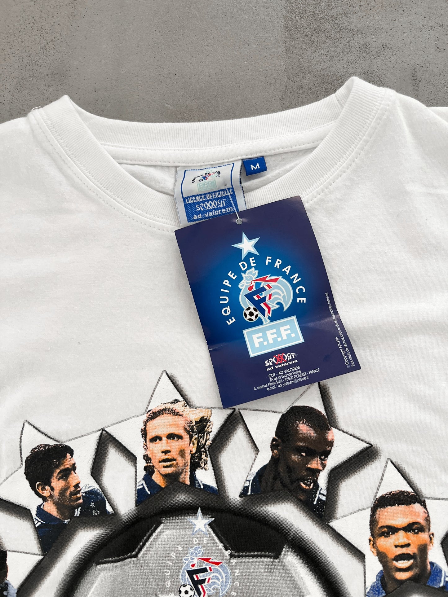 WHITE FRANCE FOOTBALL TEE - 2002 - L