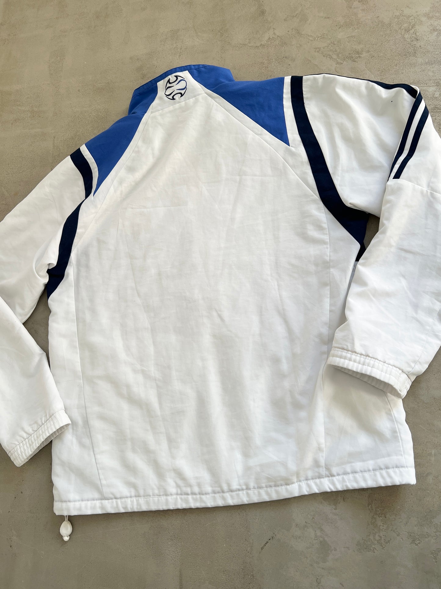 WHITE/BLUE CHELSEA TRACK JACKET - 2000S - L