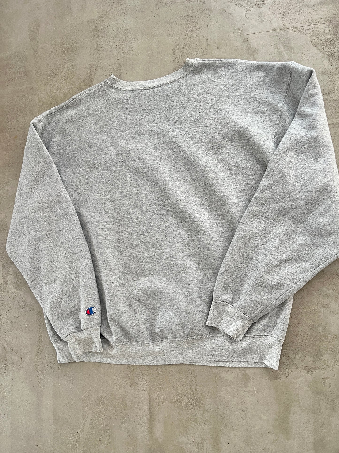 GREY CHARLOTTE FOOTBALL SWEATER - 1990S - L/M