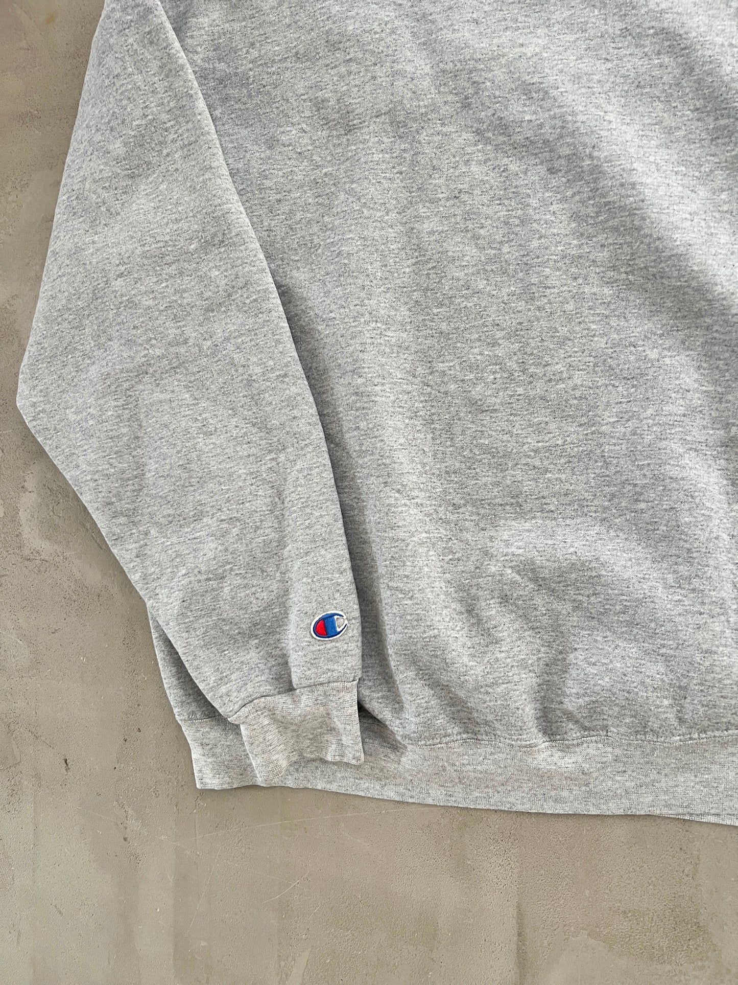 GREY CHARLOTTE FOOTBALL SWEATER - 1990S - L/M