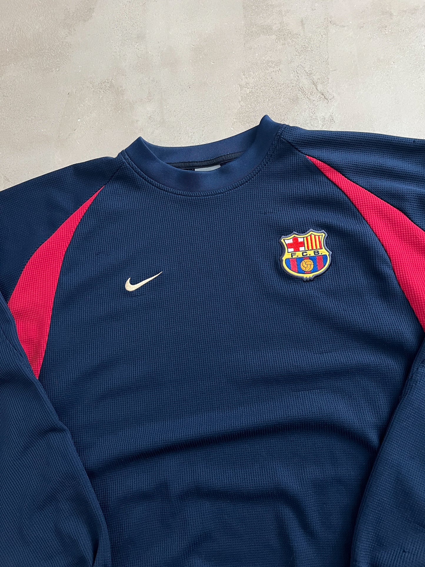 NAVY FC BARCELONA NIKE LONGSLEEVE - 2000S - M/S