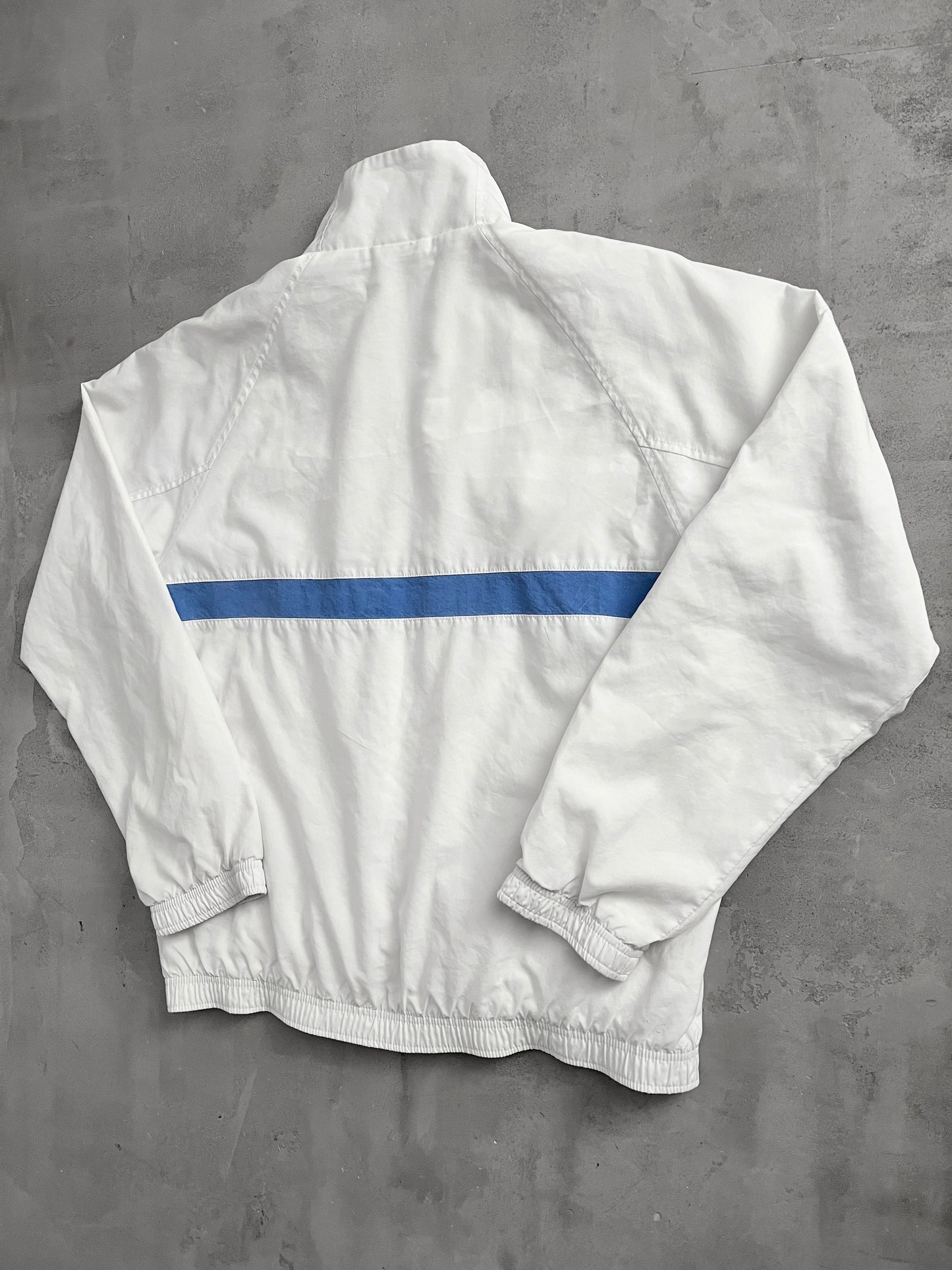 WHITE/BLUE NIKE TRACK JACKET - 2000S - M/L