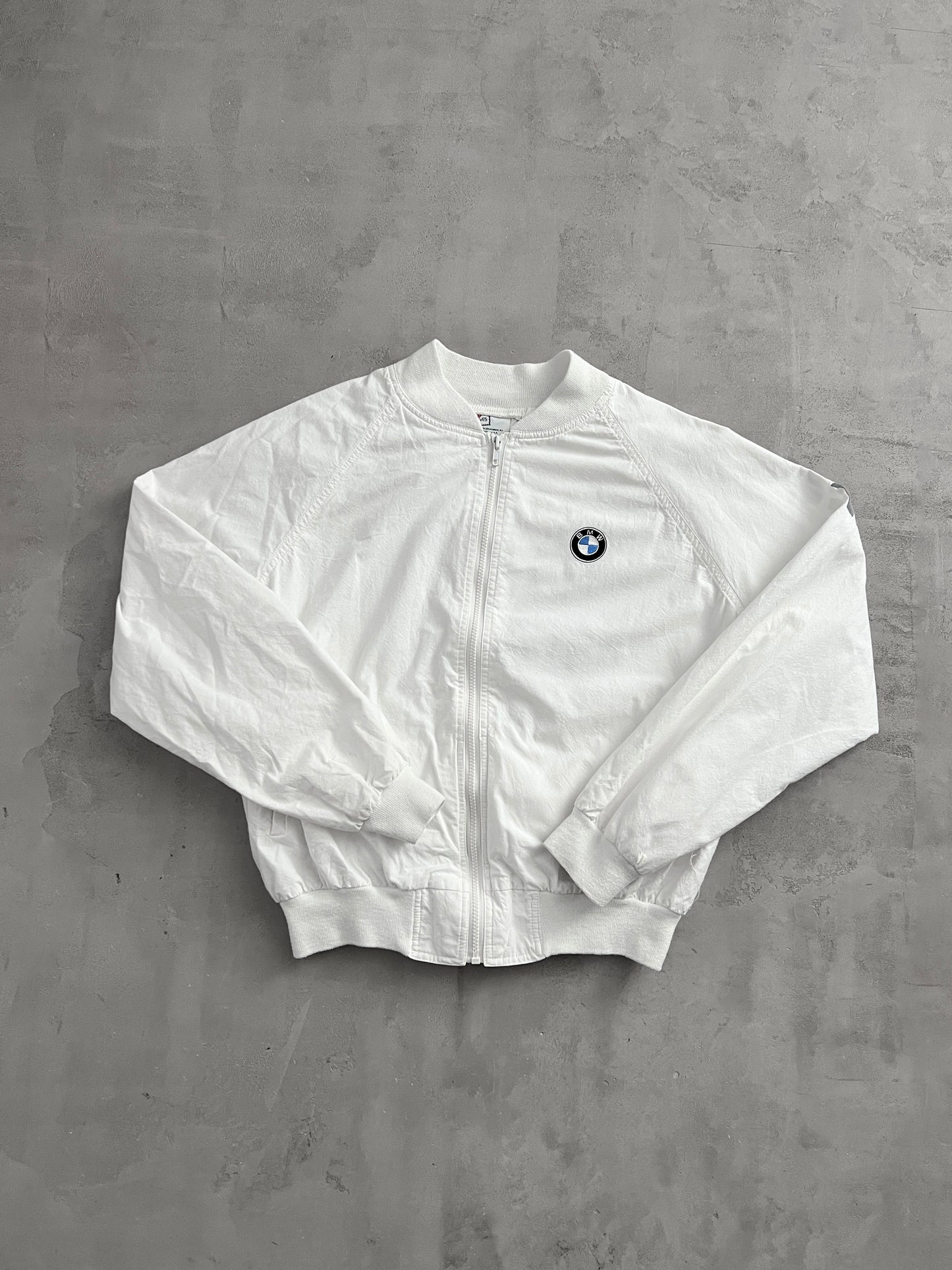 WHITE BMW JACKET - 1990S - S