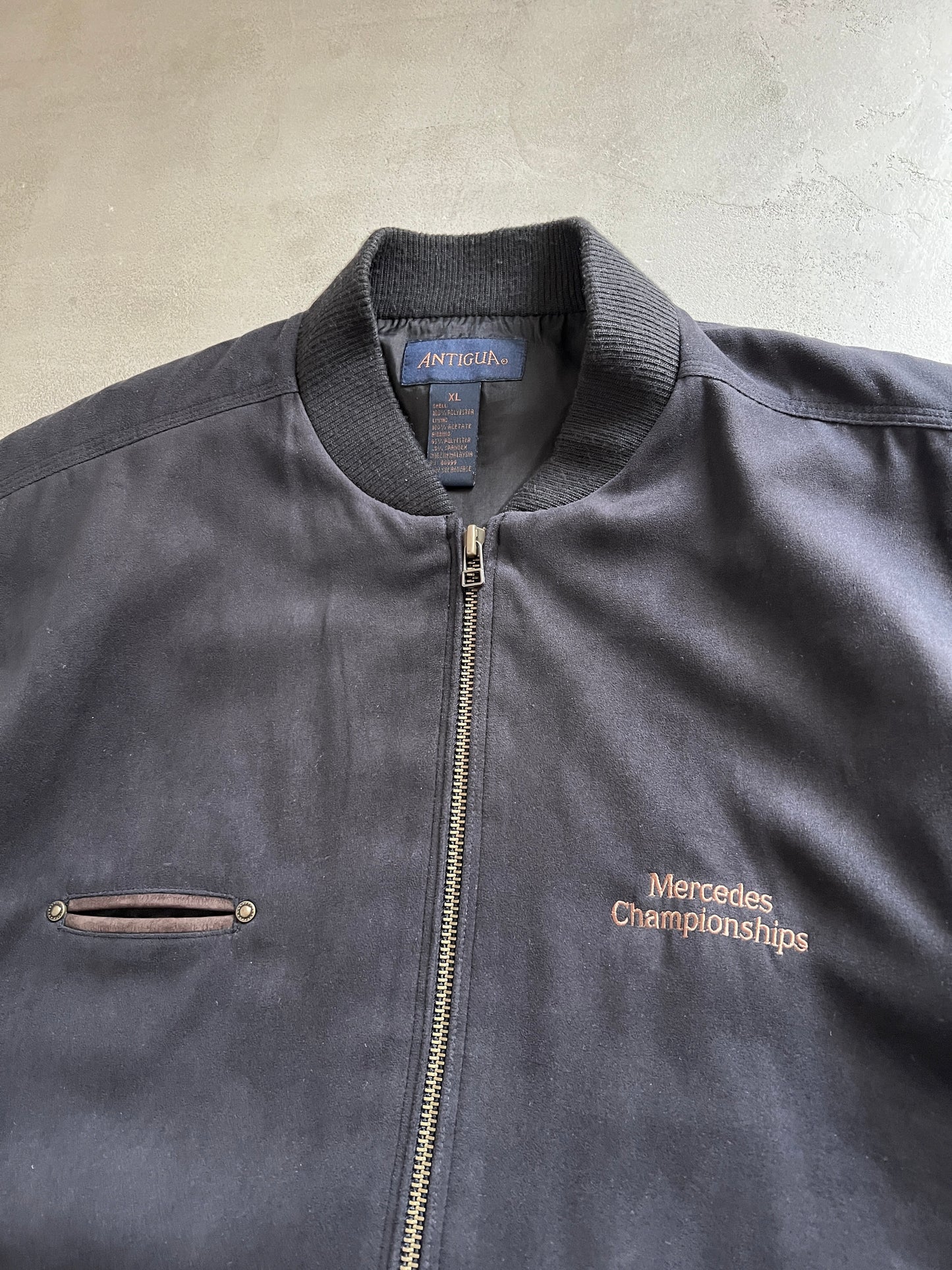 BLACK MERCEDES BENZ JACKET - 1990S - L