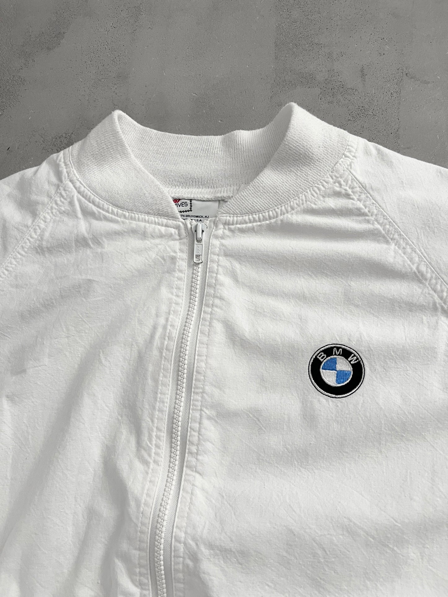 WHITE BMW JACKET - 1990S - S