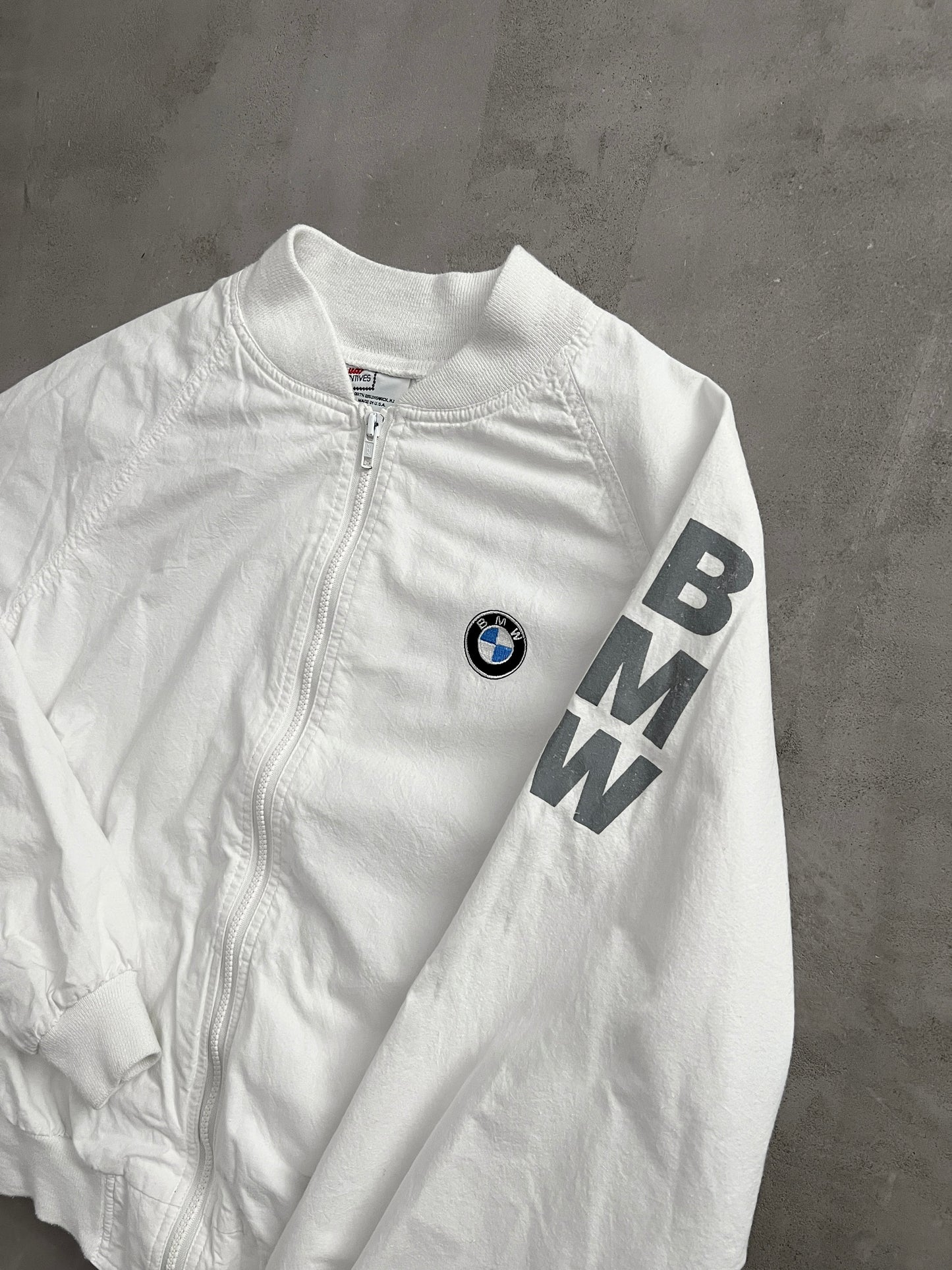 WHITE BMW JACKET - 1990S - S
