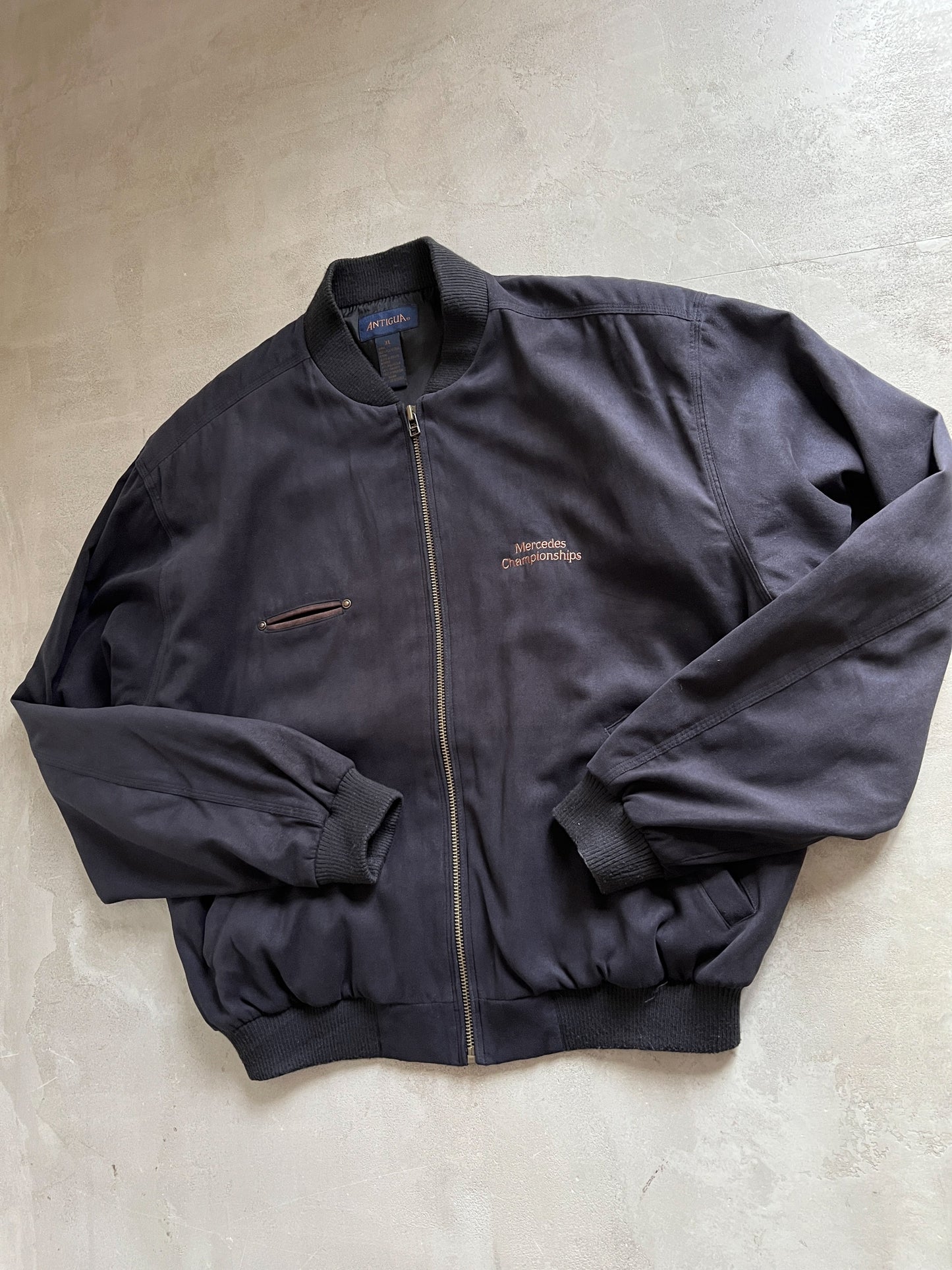 BLACK MERCEDES BENZ JACKET - 1990S - L