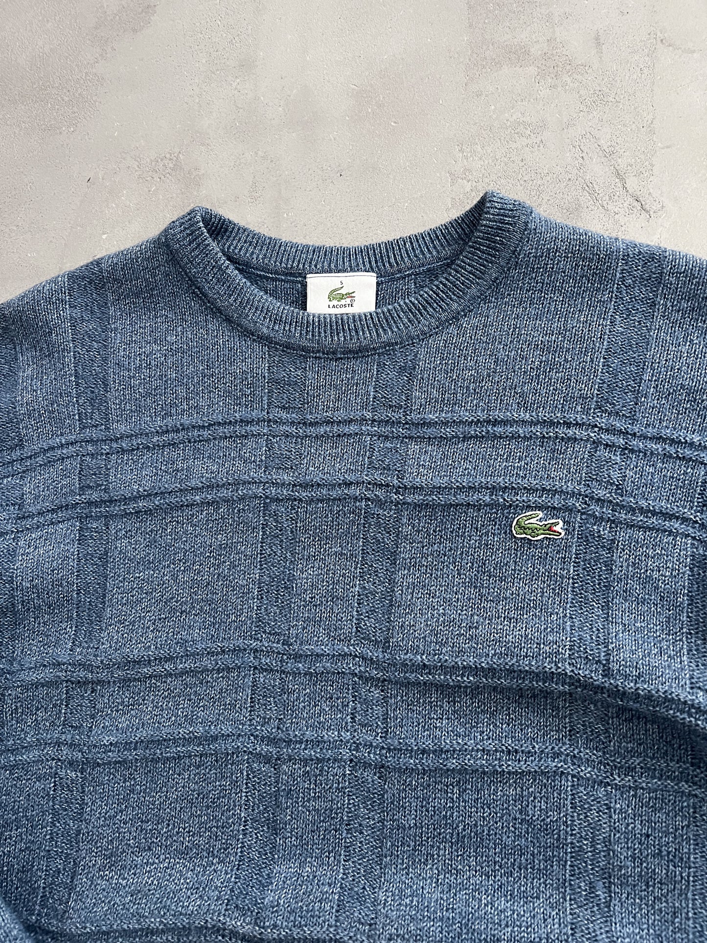 SLATE BLUE LACOSTE KNIT - 2000S - M
