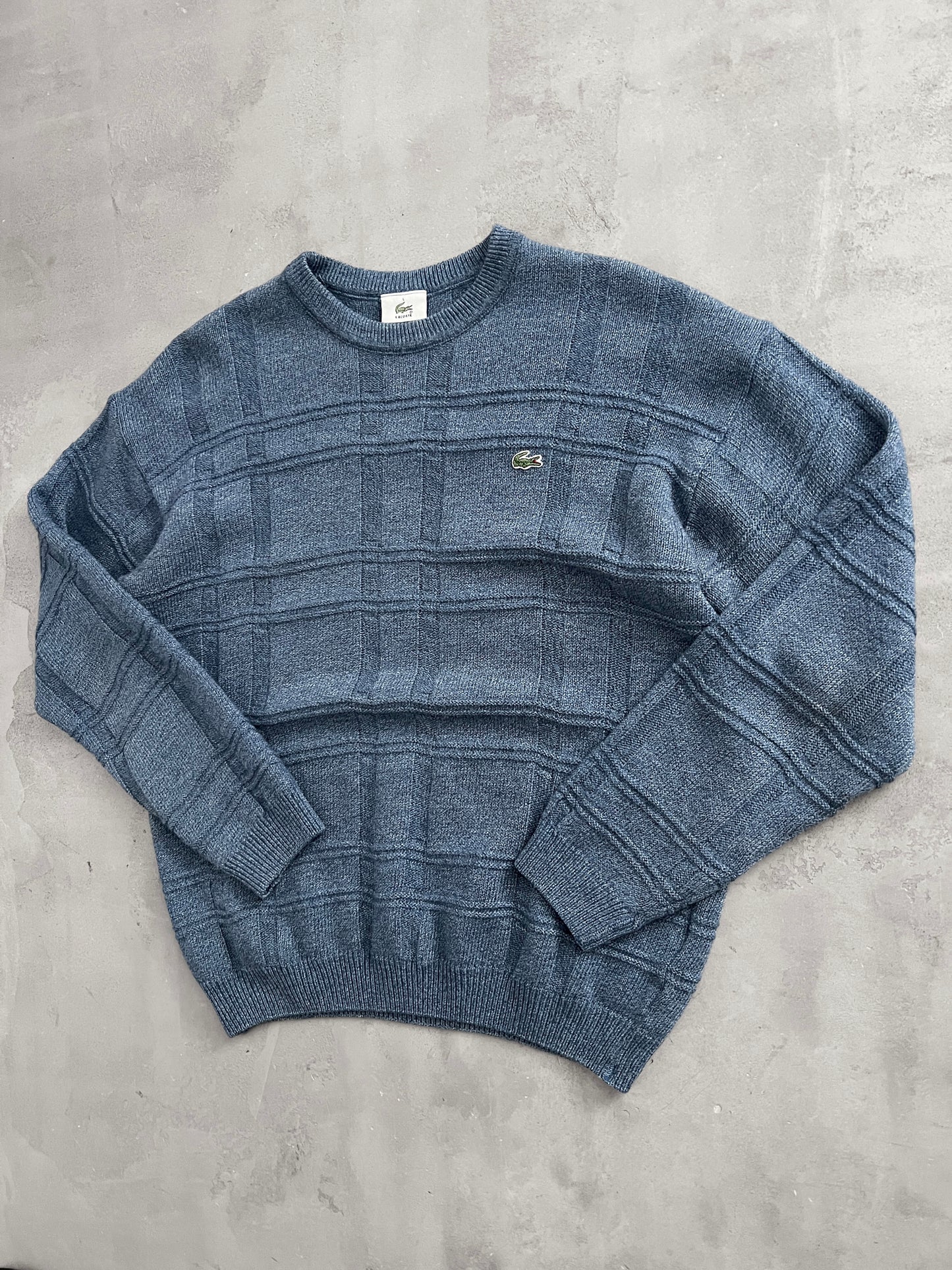 SLATE BLUE LACOSTE KNIT - 2000S - M