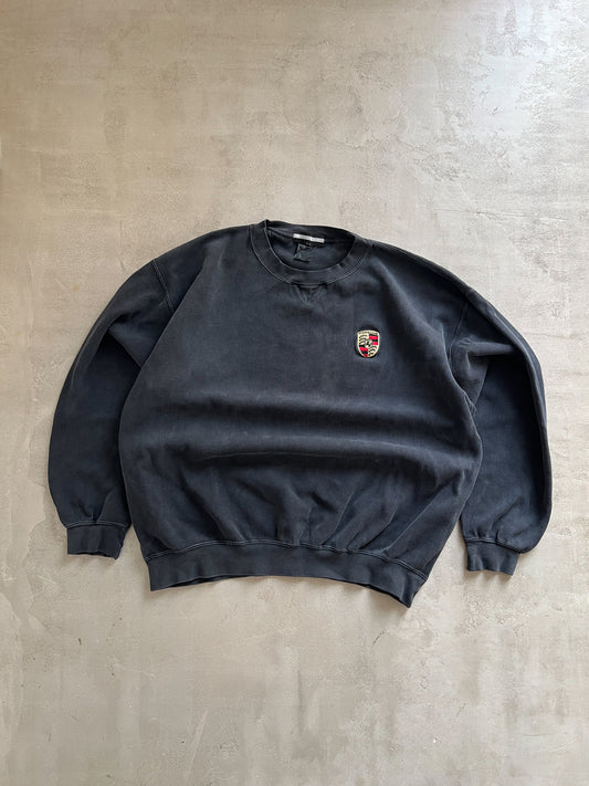 BLACK PORSCHE SWEATER - 1990S - L