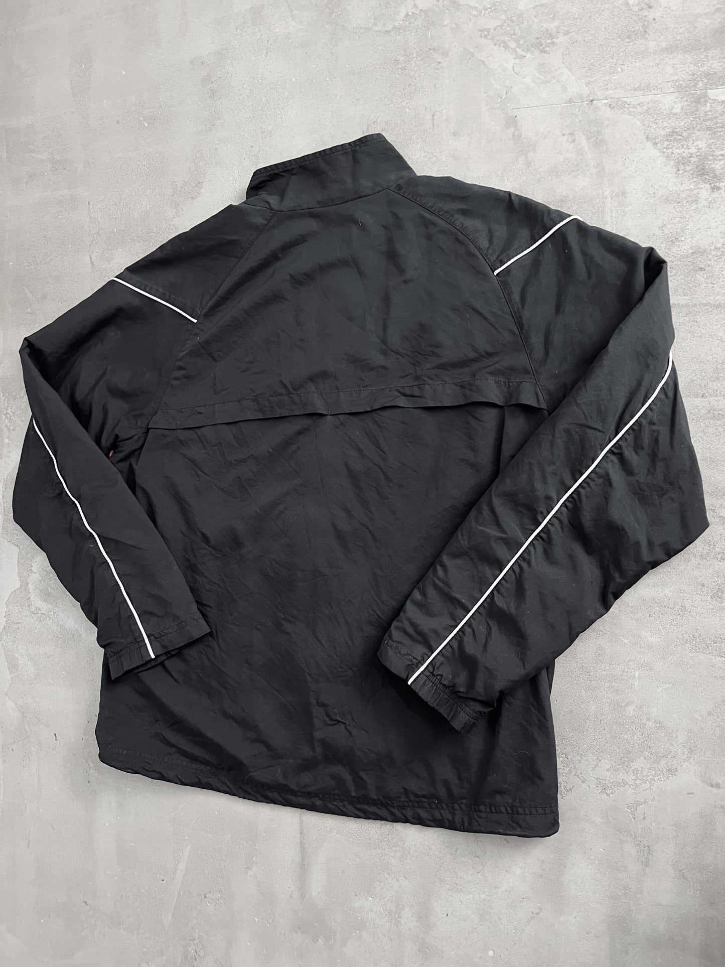 BLACK NIKE TRACK JACKET - 2000S - L