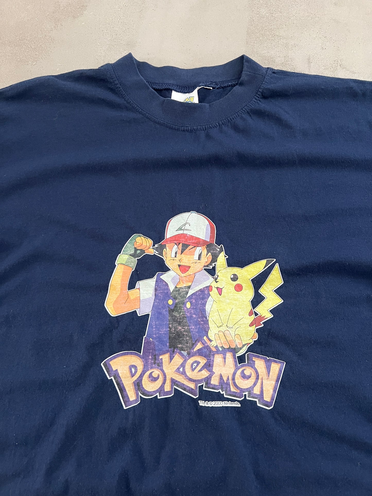 NAVY POKEMON NINTENDO TEE - 2000 - L