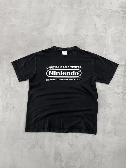 BLACK NINTENDO PROMO TEE - 2004 - L