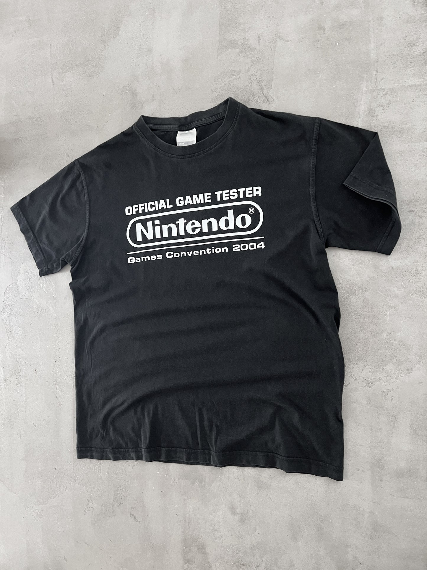 BLACK NINTENDO PROMO TEE - 2004 - L
