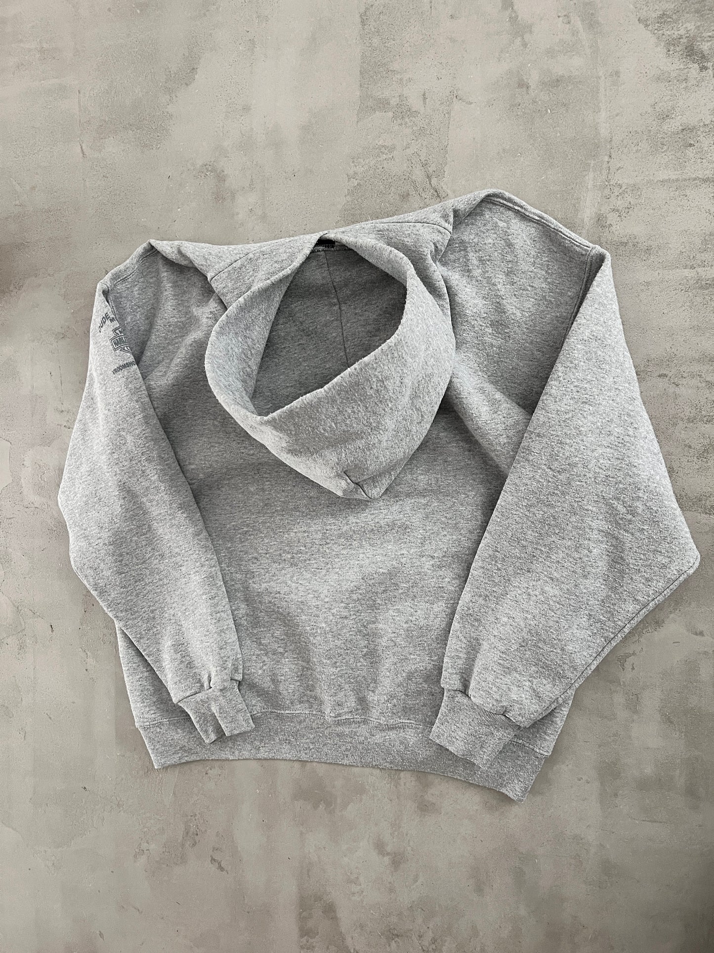 GREY HARLEY DAVIDSON HOODIE - 2000S - L
