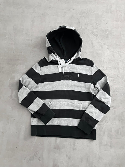 GREY RALPH LAUREN HOODIE - 2000S - M