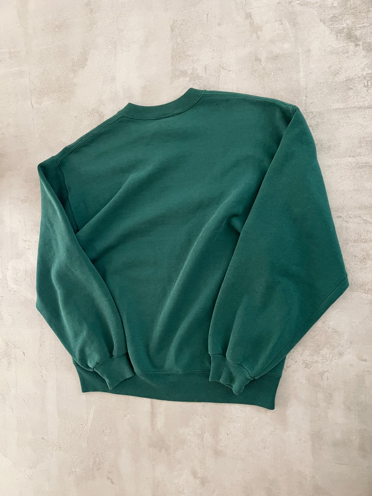 GREEN RUSSELL SWEATER - 1990S - L/M