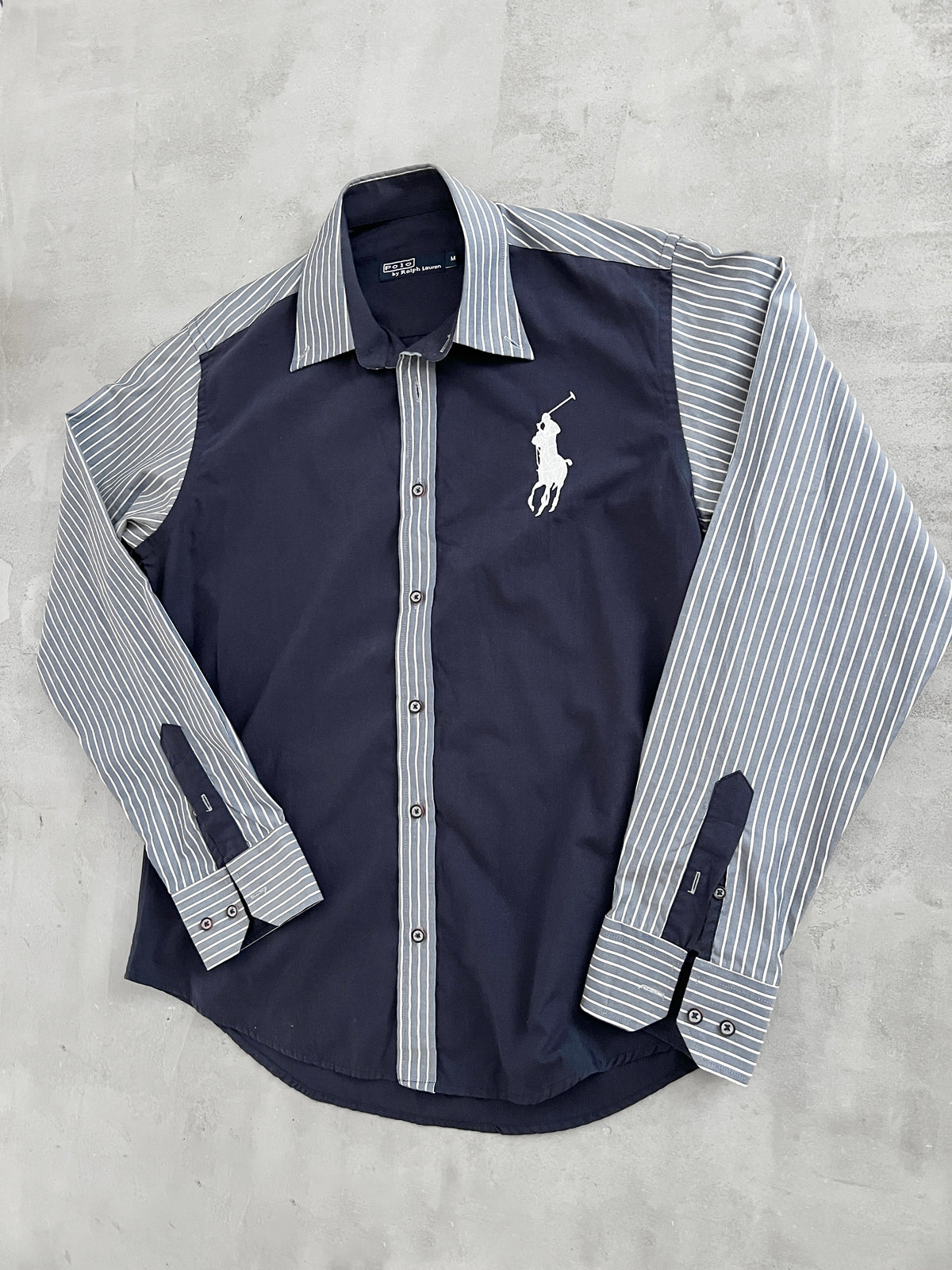 NAVY RALPH LAUREN SHIRT - 2000S - M